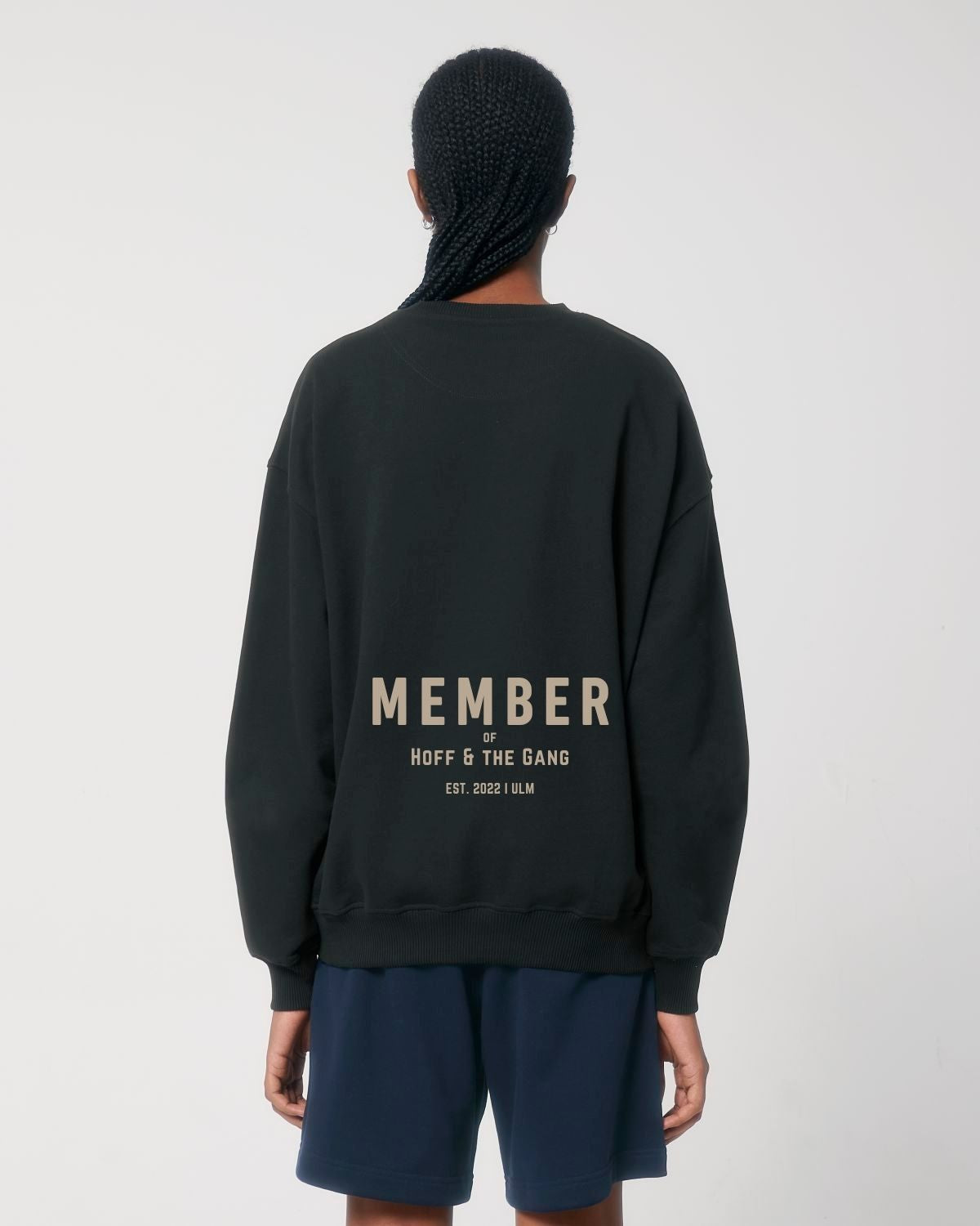 Damen Oversized Sweatshirt "MEMBER of ... HOFF & THE GANG" Black