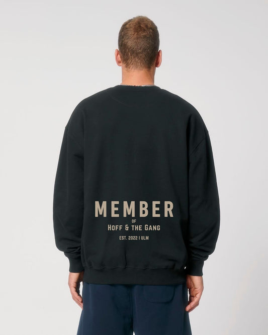 Herren Oversized Sweatshirt "MEMBER of ... HOFF & THE GANG" Black