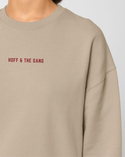 Herren Oversized Sweatshirt "MEMBER of ... HOFF & THE GANG" Desert Dust