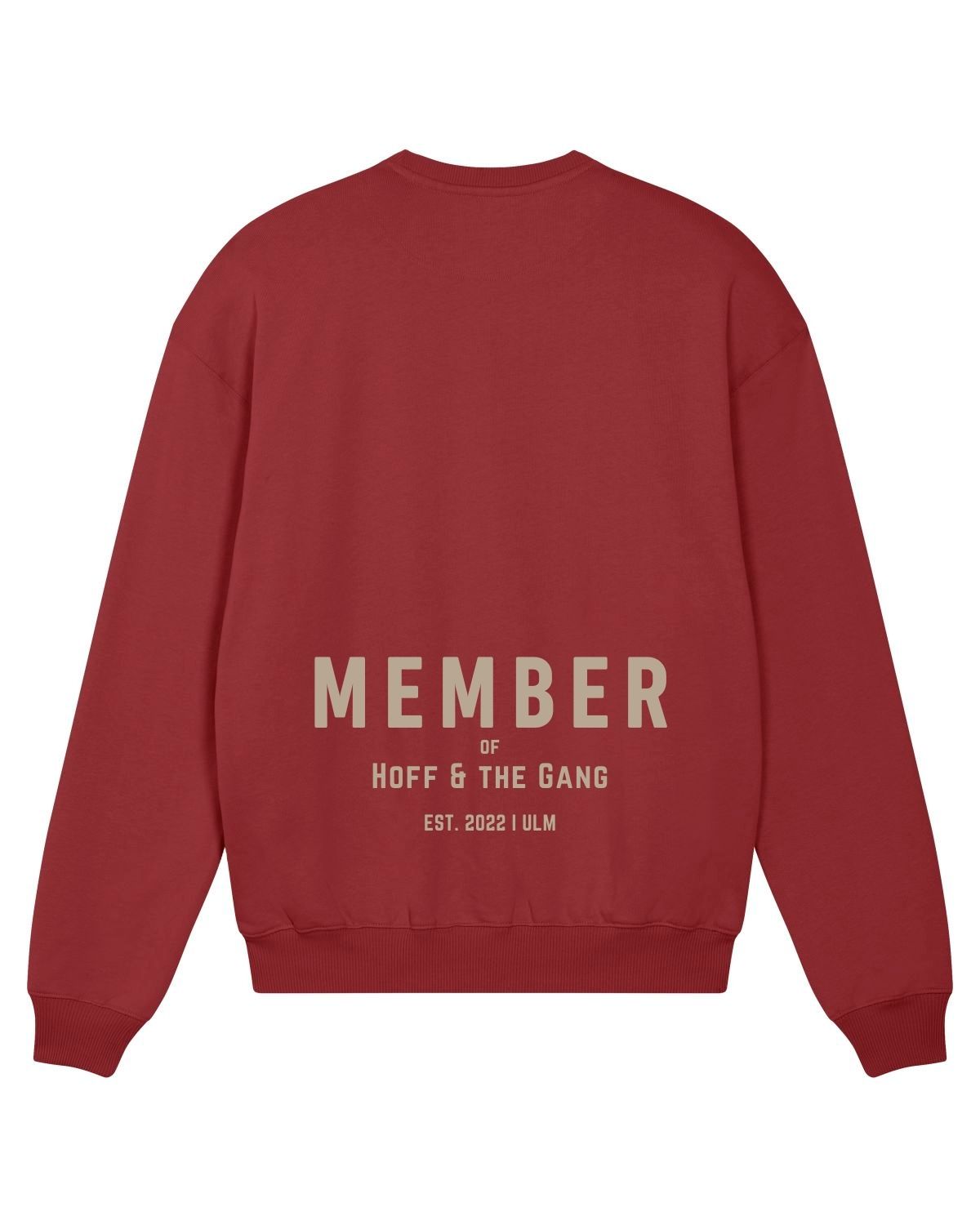 Damen Oversized Sweatshirt "MEMBER of ... HOFF & THE GANG" Red Earth