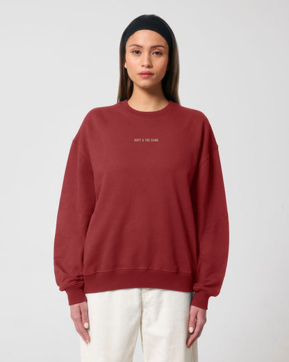 Damen Oversized Sweatshirt "MEMBER of ... HOFF & THE GANG" Red Earth