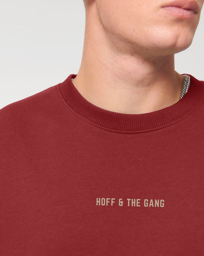 Herren Oversized Sweatshirt "MEMBER of ... HOFF & THE GANG" Red Earth