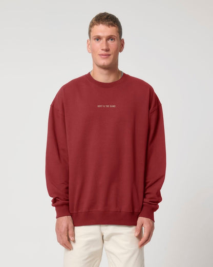 Herren Oversized Sweatshirt "MEMBER of ... HOFF & THE GANG" Red Earth