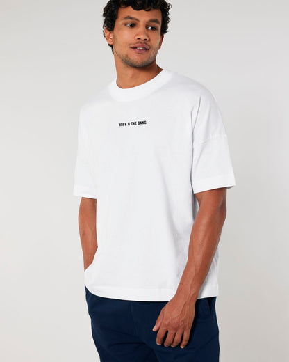 Herren Oversized Shirt "HOFF & THE GANG" White