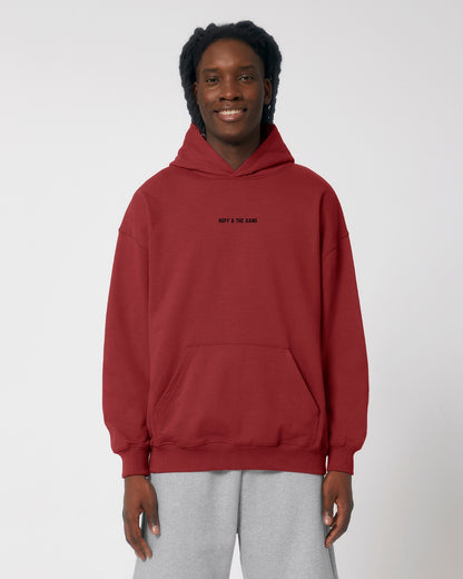 Herren Basic Oversized Hoodie "HOFF & THE GANG" Red Earth