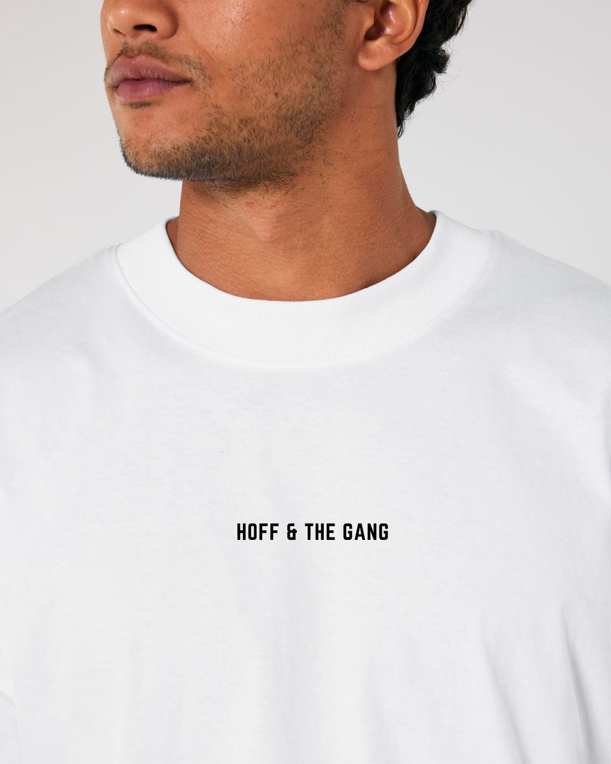 Herren Oversized Shirt "HOFF & THE GANG" White