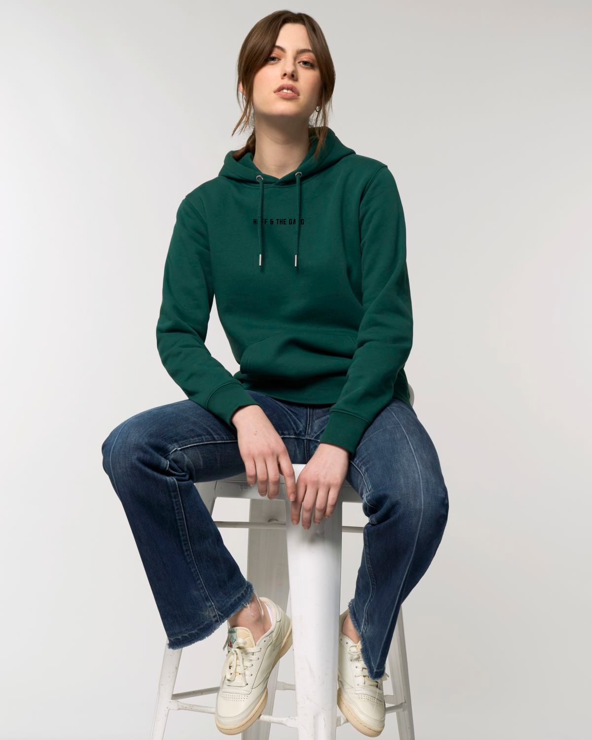 Damen Basic Hoodie "HOFF & THE GANG" Glazed Green