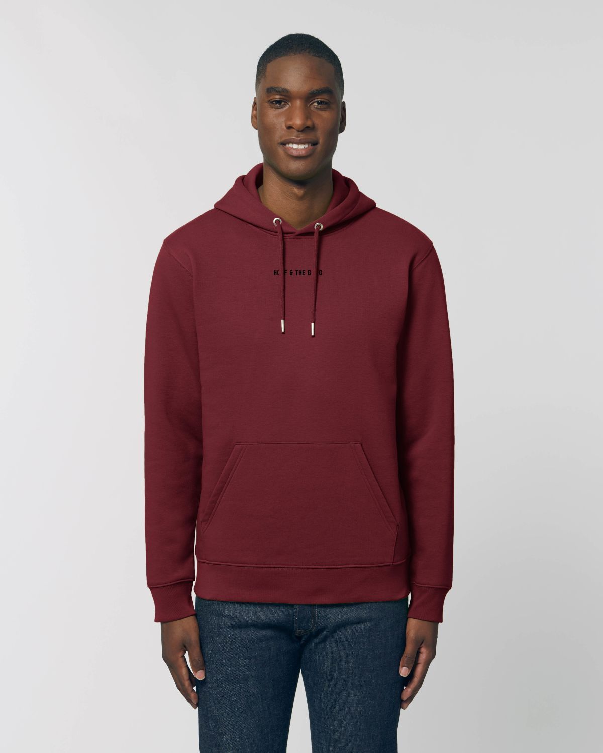 Herren Basic Hoodie "HOFF & THE GANG" Burgundy