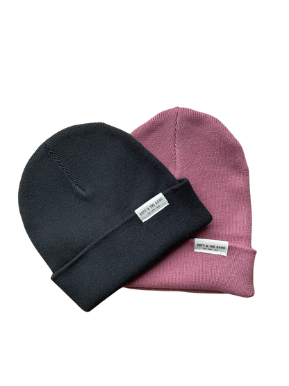 Unisex Rib Beanie "Limited" Hibiskus Rosé 1/25