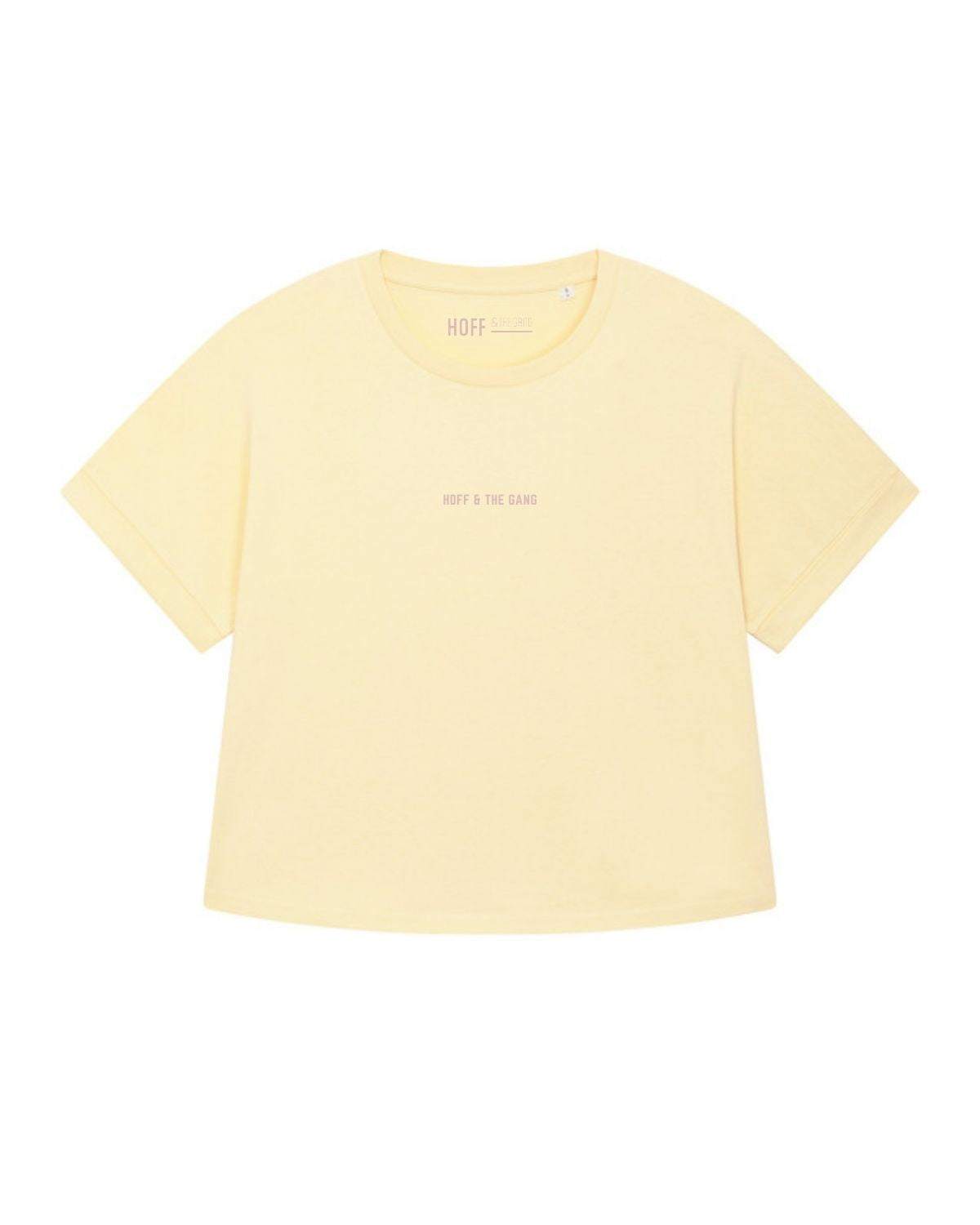 Damen Oversized Shirt "La vie est belle" Butter